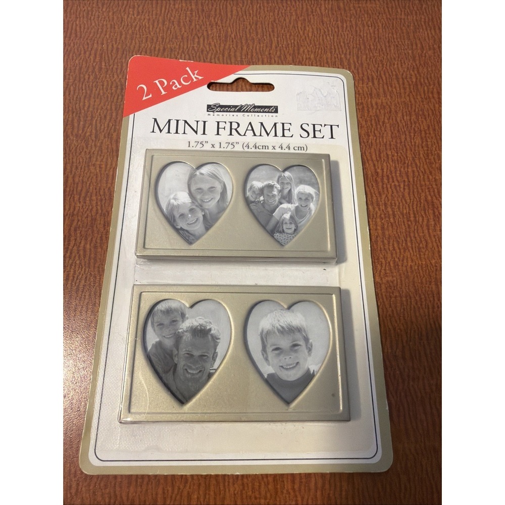Vtg Special Miments Mini Frame Set‎ 2 Pack 1.75" By 1.75"